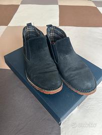 Polacchine scamosciate blu scuro