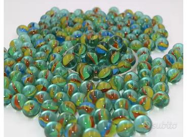 100 biglie di vetro 1.6cm vintage anni 70 80 90 