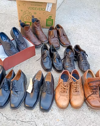 lotto (N1) ,11 paia di scarpe da uomo in pelle 