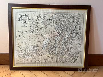 Stampa riproduzione mappa di Brescia