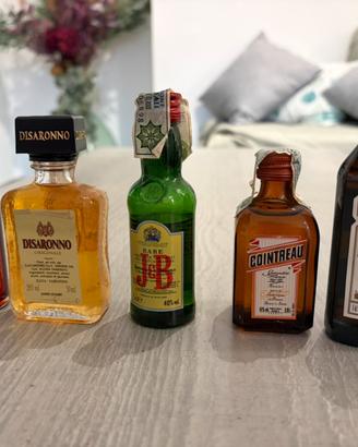 Lotto 5 Bottigliette Mignon liquore da collezione