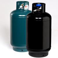 Bombola per gas GPL da 15 kg vuota.