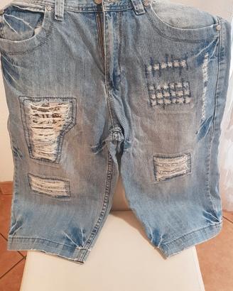 Pantaloni pinocchietto jeans uomo