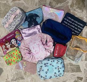 Set 14 bustine beauty organizer borsa vari brand