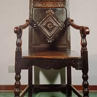 poltrona antica del 1600 inglese