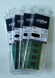 DIMM RAM DDR3L 1600 8Gb Crucial x PC desktop NUOVE