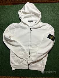 Felpa bianca stone island uomo
