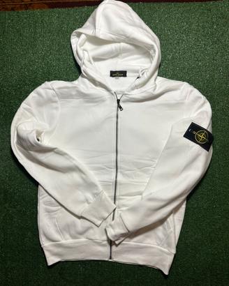 Felpa bianca stone island uomo