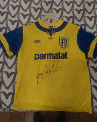 Maglia Parma autografata da Luigi Apolloni