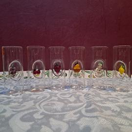 Set 6 Bicchierini Vetro Soffiato con Frutta inside
