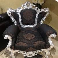 Poltrona barocco foglia argento