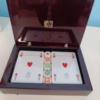 elegante cofanetto porta carte da poker 