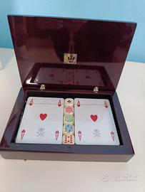 elegante cofanetto porta carte da poker 
