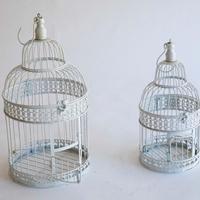 Gabbiette in ferro bianche stile shabby vintage