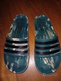 Ciabatte a fascia Adidas verdi