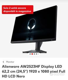 Monitor gaming alienware come nuovo