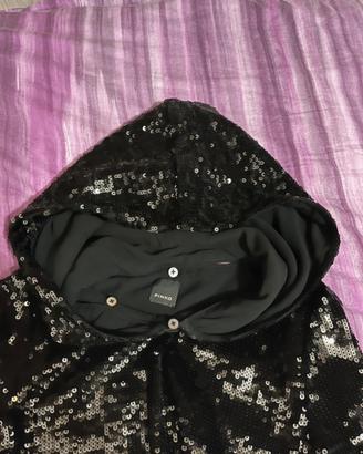 Blusa nera con paillettes Pinko