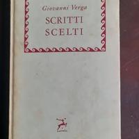 Scritti scelti Giovanni Verga Mondadori 1962 libro