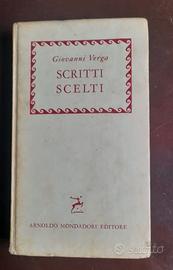 Scritti scelti Giovanni Verga Mondadori 1962 libro