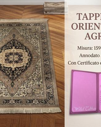 Tappeto persiano agro annodato a mano certificato