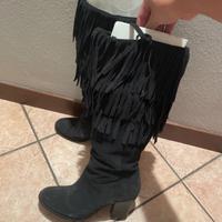 Stivali alti con frange Trussardi