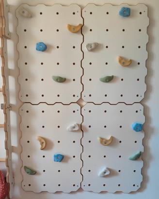 parete da arrampicata per bambini. 4 moduli