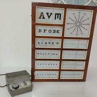 Tavola Ottometrica Optrometrica Luminosa Sbisa Vin