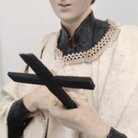 STATUA IN CARTAPESTA SAN LUIGI CON CAMPANA