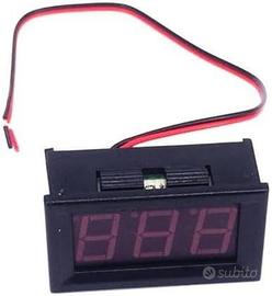 Voltmetro Digitale Display Rosso 2,4V 30V