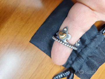 Trollbeads anello oro argento - Re di cuori nuovo