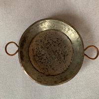 Padella rame vintage rotondo con manici