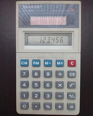 Calcolatrice energia solare Sharp Japan, vintage