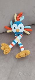 amigurumi peluche gufetto colorato