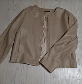 giacca ecopelle nuova sisley 46