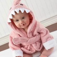 Accappatoio per bambina in cotone, tg S, 0-2 anni