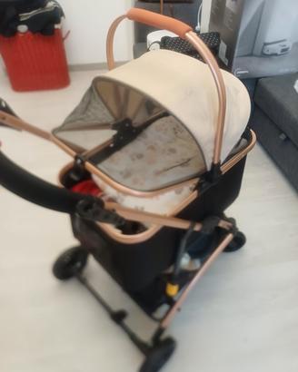 Elegante Passeggino Cani/Gatti Oro rosa-NUOVO