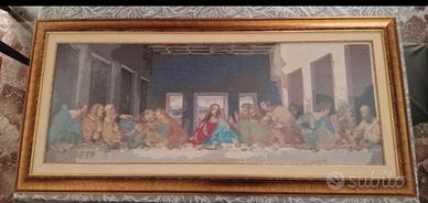 Quadro punto a croce fatto a mano. (Ultima cena)