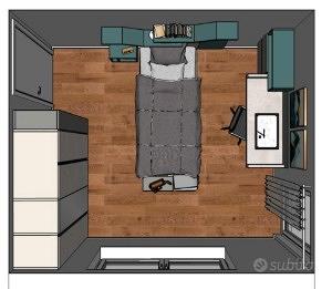 Confortevole stanza arredata Viale Borri