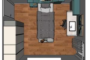 Confortevole stanza arredata Viale Borri