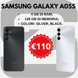 Samsung Galaxy A05S 128 GB 4 GB Ram Silver e Black