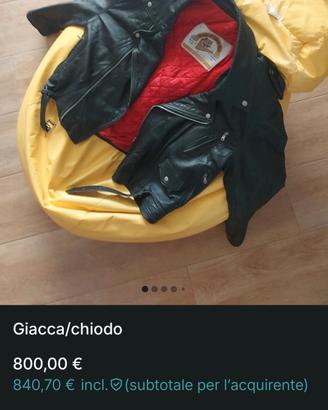 chiodo in pelle vintage 