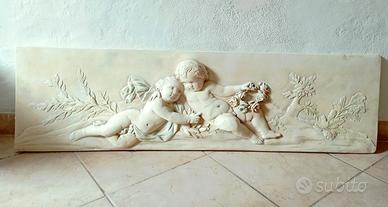 Quadro   grande angeli/putti. Gesso, altorilievo. 
