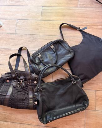 Set 4 borse Versace Givenchy Ferragamo
