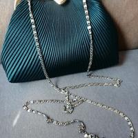 Pochette/clutch da sera con chiusura gioiello