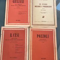 Libri studio chitarra e pianoforte