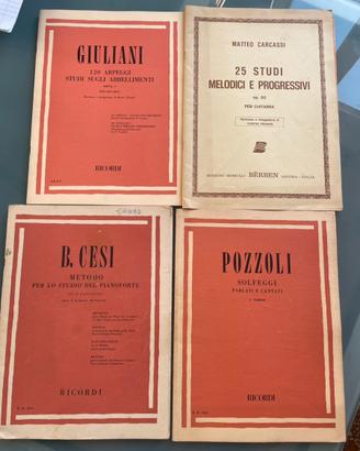 Libri studio chitarra e pianoforte