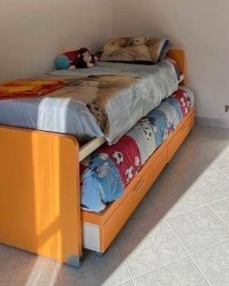 Letto singolo con seconso letto estraibile