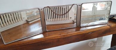 Specchio Trittico da barbiere vintage 
