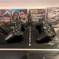 Playstation 3 originale + 2 controller + 4 giochi