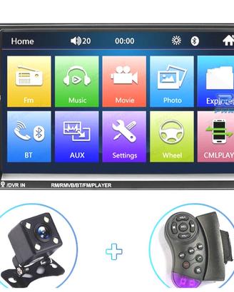 RADIO 2DIN 7" TOUCHSCREEN BLUETOOTH USB SD RETROM